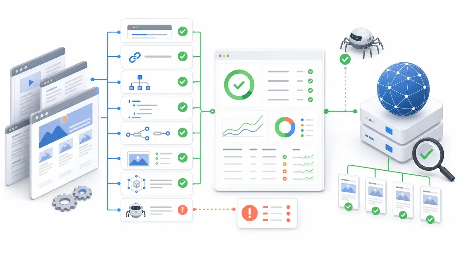 Quy trình kiểm tra title canonical sitemap heading liên kết và hình ảnh website