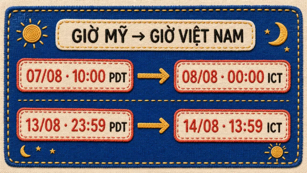 Timeline quy đổi giờ Game Trial NBA 2K26 từ PDT sang giờ Việt Nam