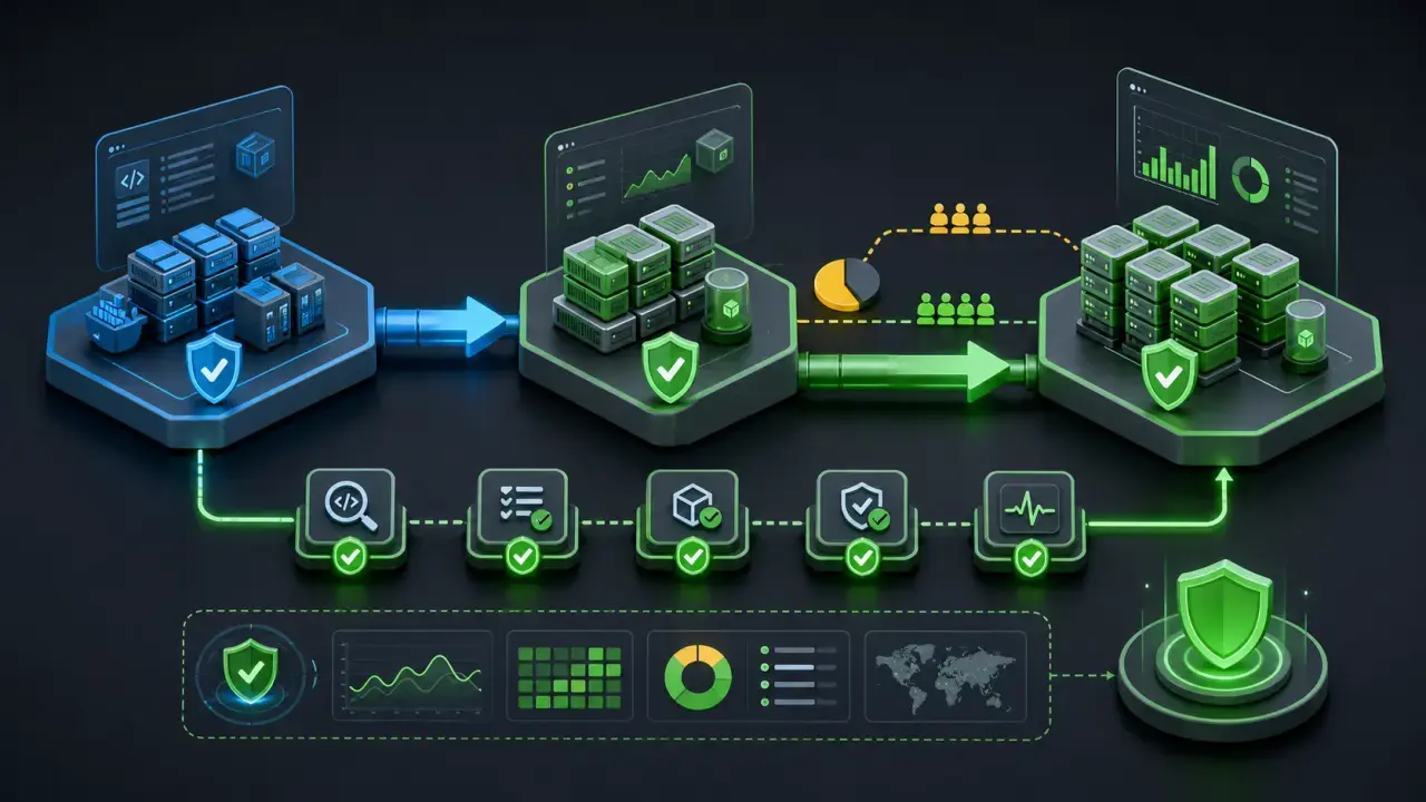 Quy trình cập nhật Node.js qua staging, canary và production